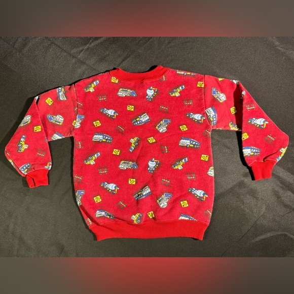 Garanimals Red Kids Construction Vehicles Sweatshirt Size 5T - Picture 2 of 4